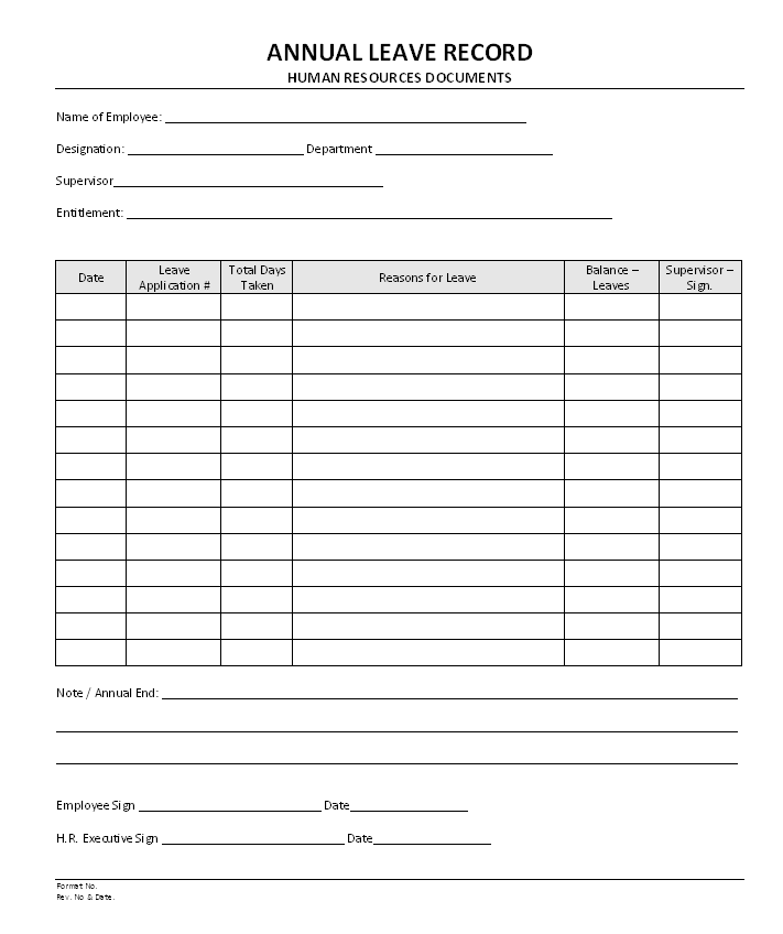 Sample Annual Leave Request Form The Document Template Images And 