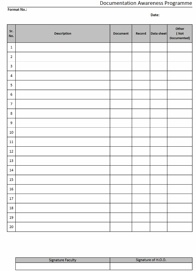 Excel Programme