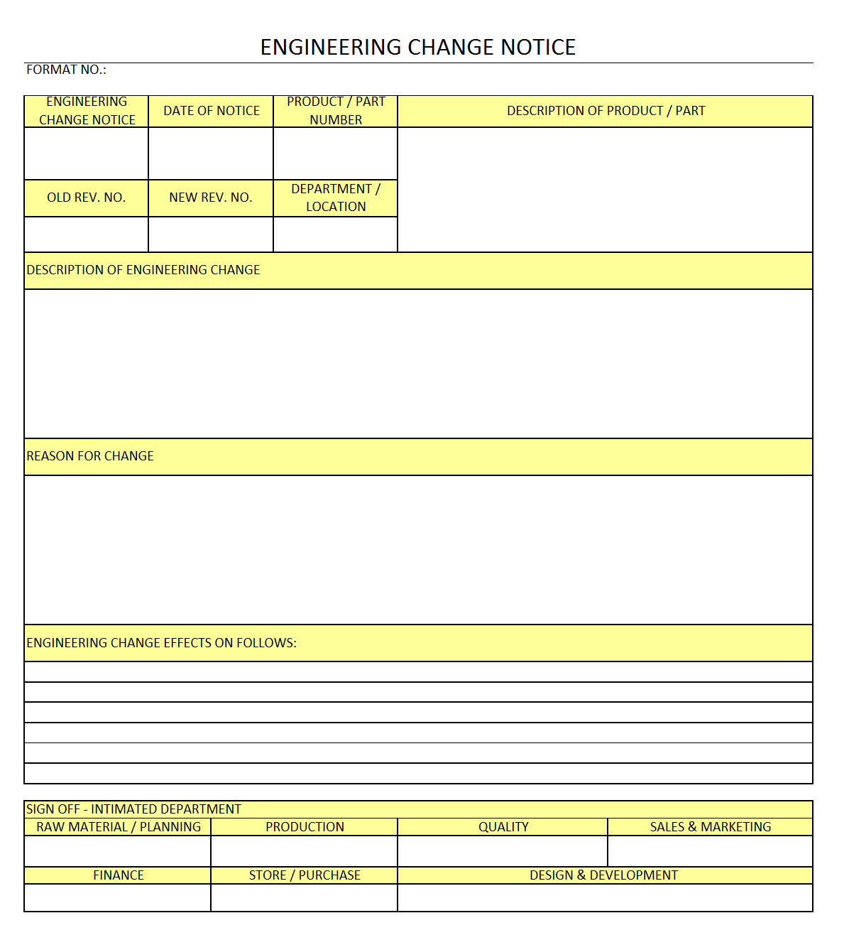 Engineering Change Notice