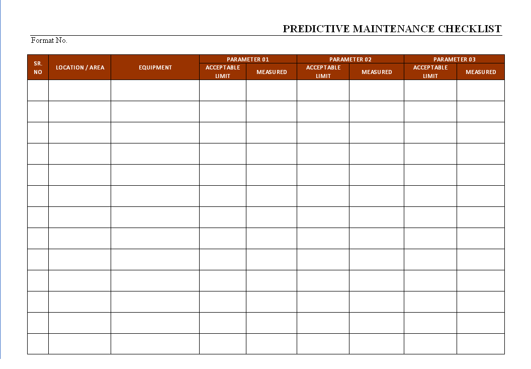 Predictive Maintenance Checklist