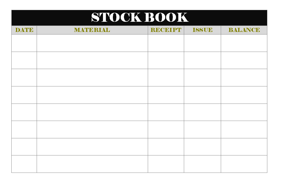 stock book excel gantt chart dates