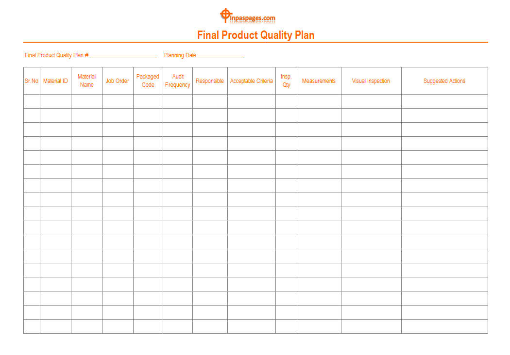 Planning date. Final product.