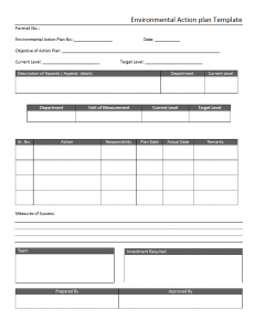 Environmental Action Plan Template