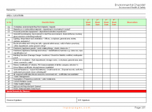 Environmental Checklist