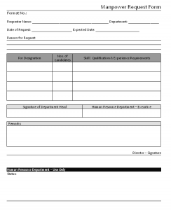 Manpower request form