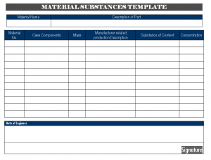 Material Substances template