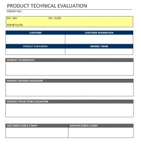 Product Technical Evaluation