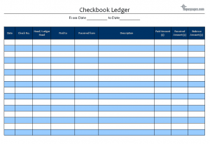 checkbook ledger book