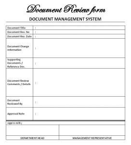 Document review form