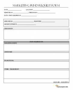 Marketing Fund request form