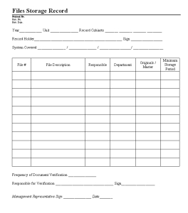 File storage management for manufacturing industry