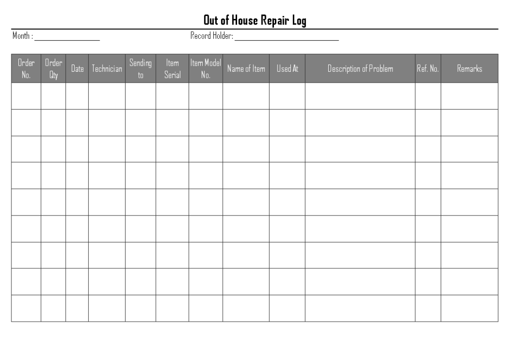 out-of-house-repair-documentation