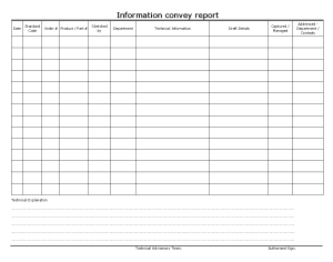 Information convey documentation