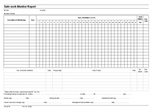 Safe work monitoring system